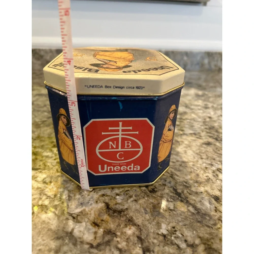 Vintage Uneeda Biscuit Tin National Biscuit Company Collectible‎ Octagon Storage